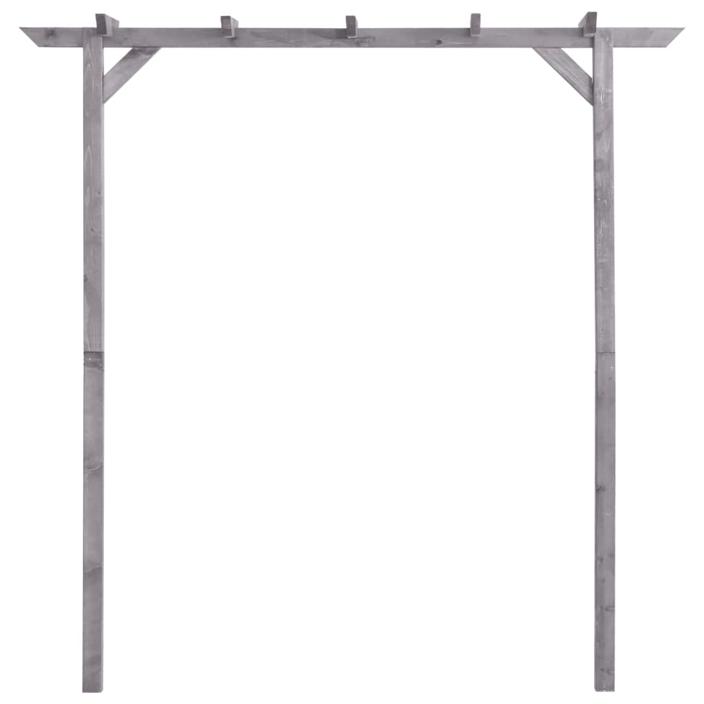 Pergola Geïmpregneerd Grenenhout Grijs 200 x 40 x 205 cm