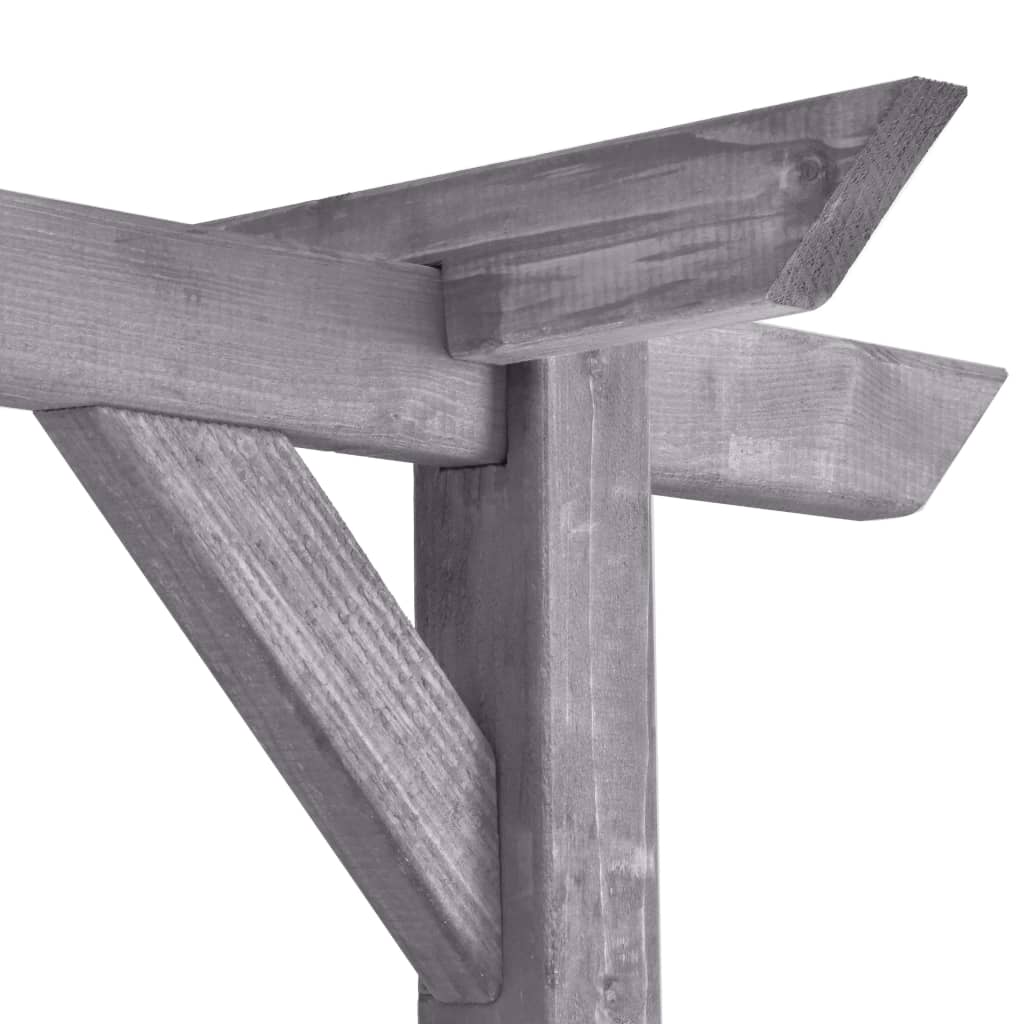 Pergola Geïmpregneerd Grenenhout Grijs 200 x 40 x 205 cm
