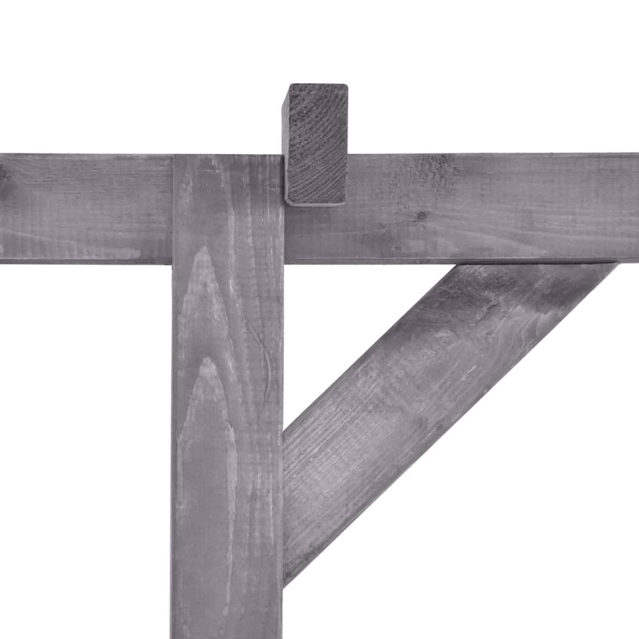 Pergola Geïmpregneerd Grenenhout Grijs 200 x 40 x 205 cm