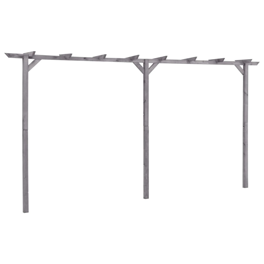 Pergola 400x40x205 cm geïmpregneerd grenenhout grijs 400 x 40 x 205 cm