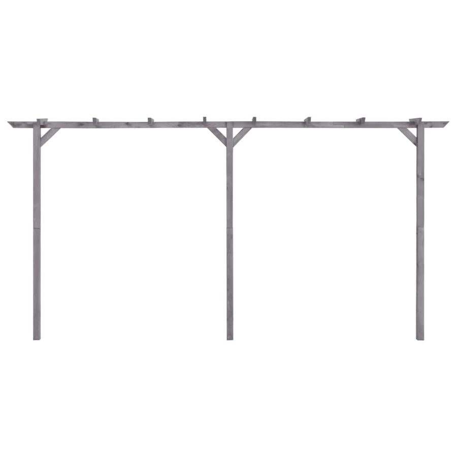 Pergola 400x40x205 cm geïmpregneerd grenenhout grijs 400 x 40 x 205 cm