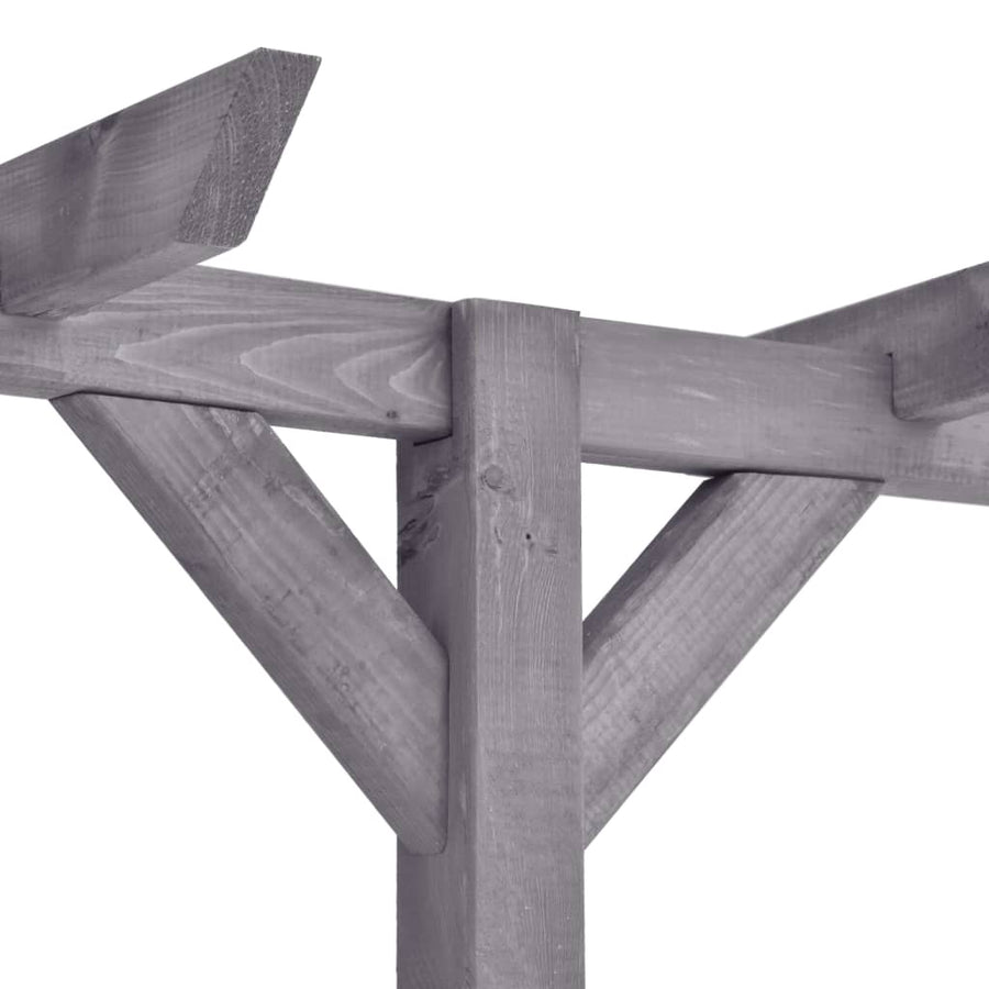 Pergola 400x40x205 cm geïmpregneerd grenenhout grijs 400 x 40 x 205 cm