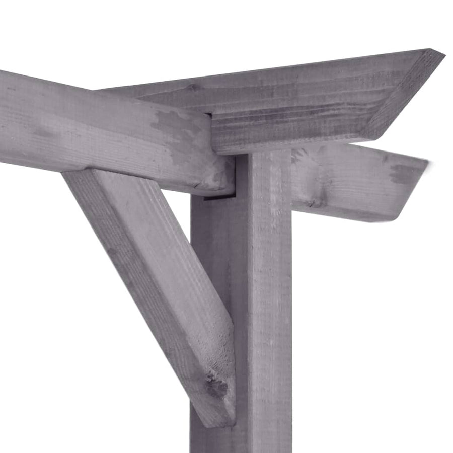 Pergola 400x40x205 cm geïmpregneerd grenenhout grijs 400 x 40 x 205 cm
