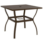 Garden table 81.5x81.5x72 cm steel brown