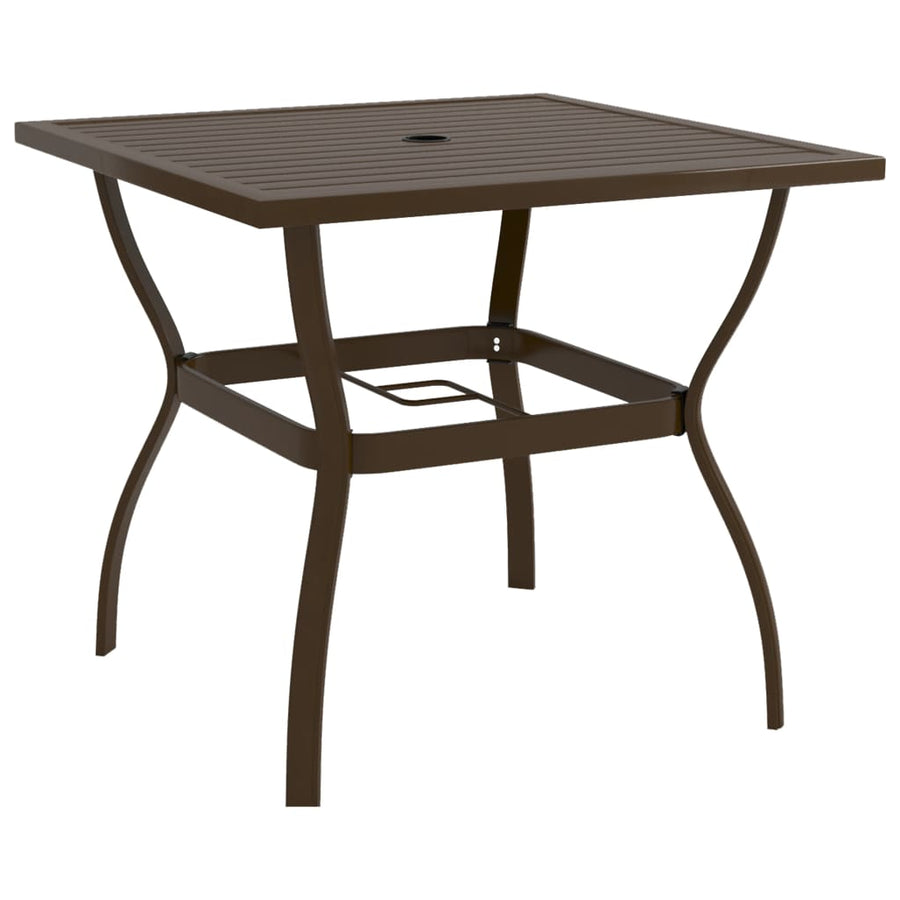 Tuintafel 8,5X8,5X72 Cm Staal 81.5 x 81.5 x 72 cm Bruin