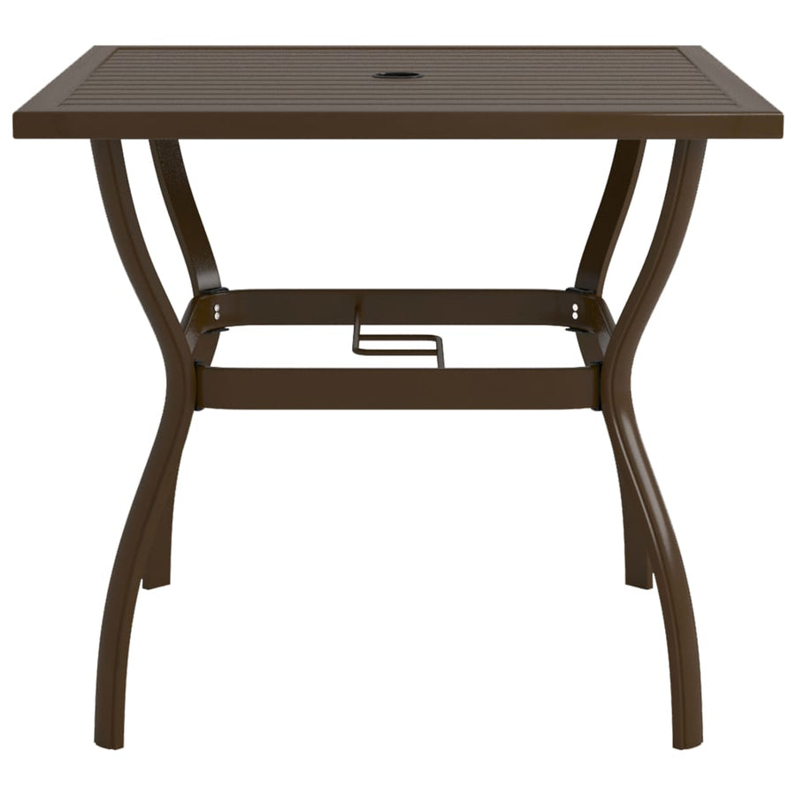 Tuintafel 8,5X8,5X72 Cm Staal 81.5 x 81.5 x 72 cm Bruin