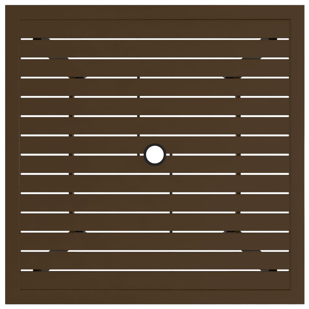 Tuintafel 8,5X8,5X72 Cm Staal 81.5 x 81.5 x 72 cm Bruin