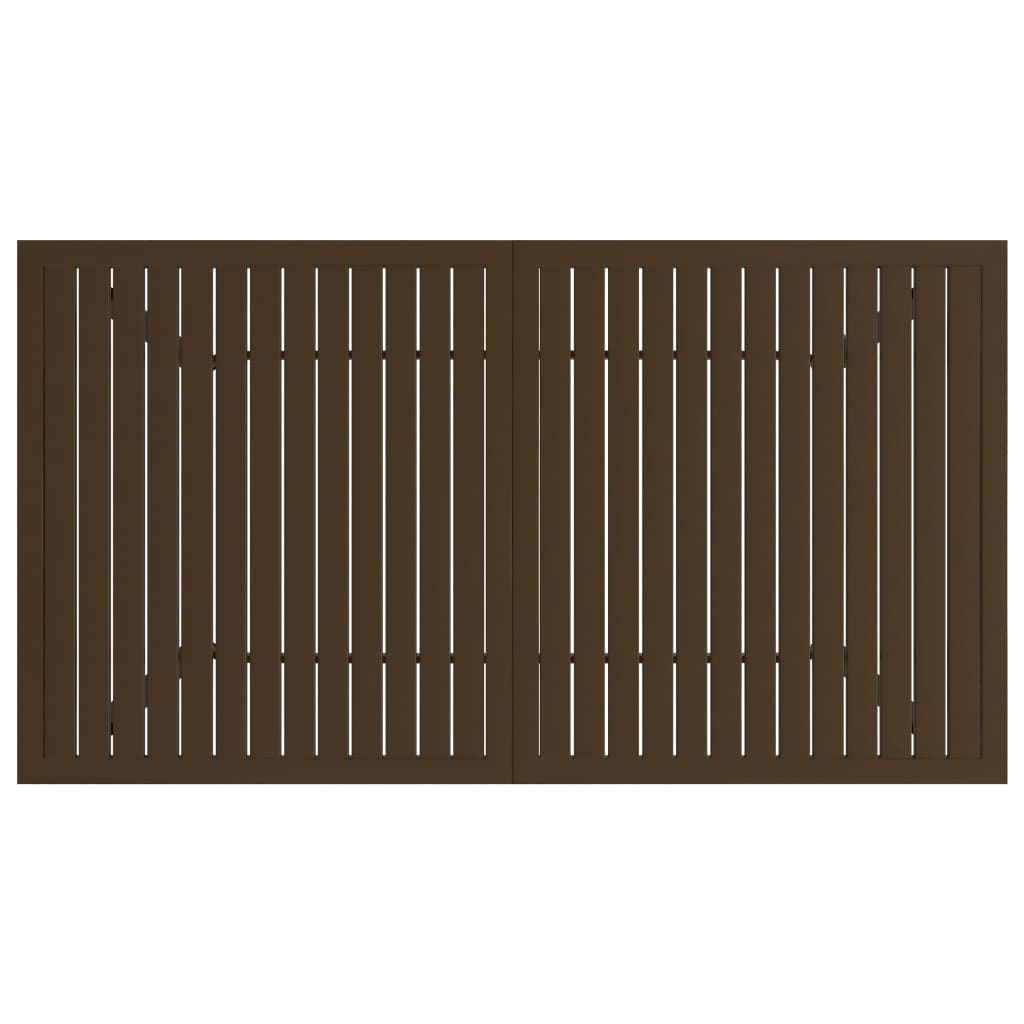 Tuintafel Staal 140 x 80 x 72 cm Bruin