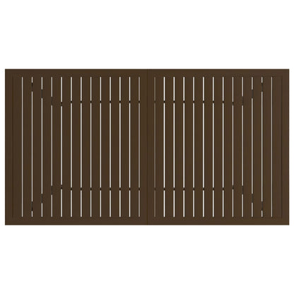 Tuintafel Staal 140 x 80 x 72 cm Bruin
