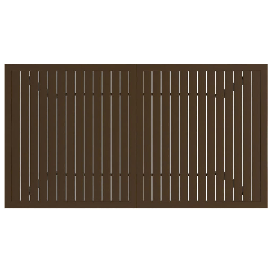 Tuintafel Staal 140 x 80 x 72 cm Bruin