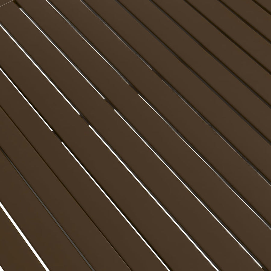 Tuintafel Staal 140 x 80 x 72 cm Bruin