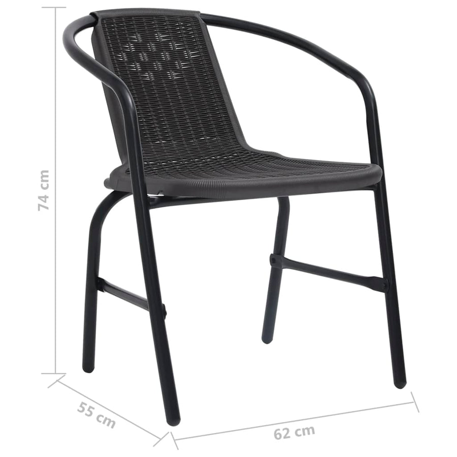 Tuinstoelen 110 Kg Kunststof Rattan En Staal 2