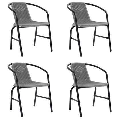 Tuinstoelen 4 St 110 Kg Kunststof Rattan En Staal