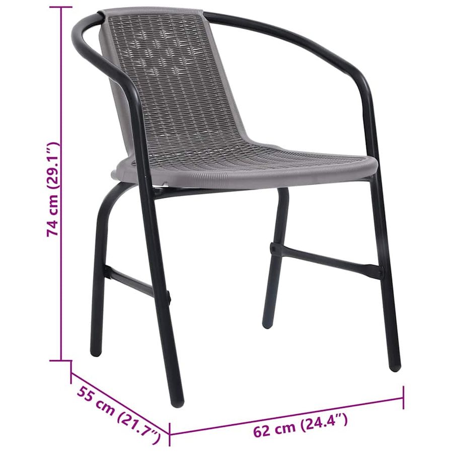 Tuinstoelen 4 St 110 Kg Kunststof Rattan En Staal