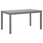 Garden Table 140x80x74 cm Solid Acacia Wood Greywash