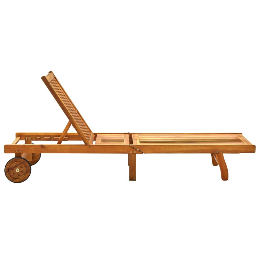 Ligbed Massief Acaciahout 199 x 63 x 85 cm Bruin