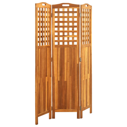 Kamerscherm Met 3 Panelen Massief Acaciahout 121 x 2 x 170 cm