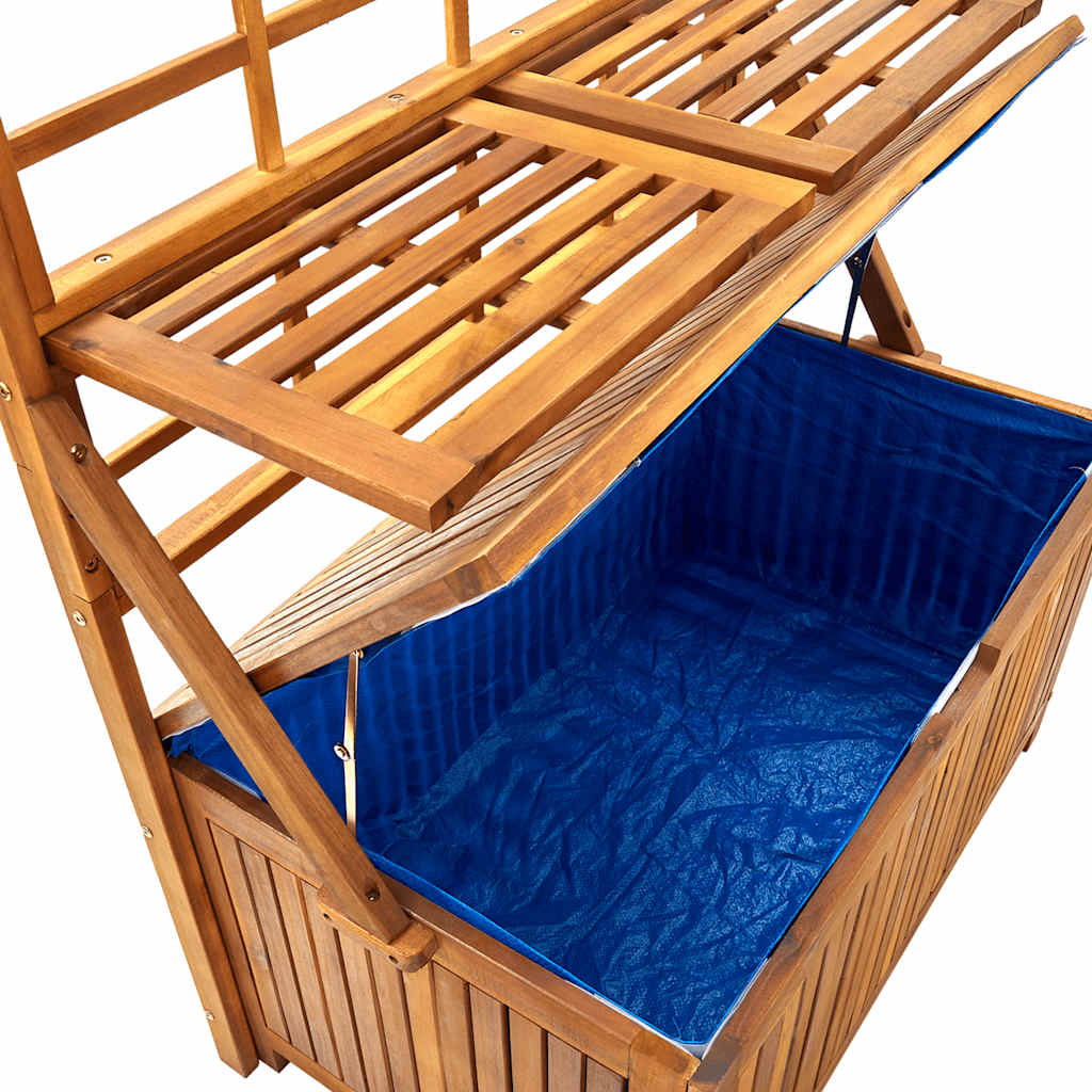 Opbergbox Met Latwerk 99X55X160 Cm Massief Acaciahout Bruin