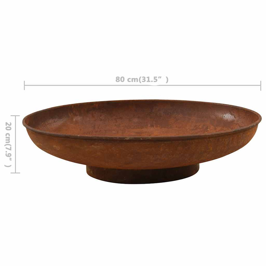 Vuurplaats 80 Cm Staal Φ 80 x 20 cm