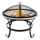 Vuurplaats En Barbecue 2-In-1 Met Pook 56X56X49 Cm Rvs Zilver