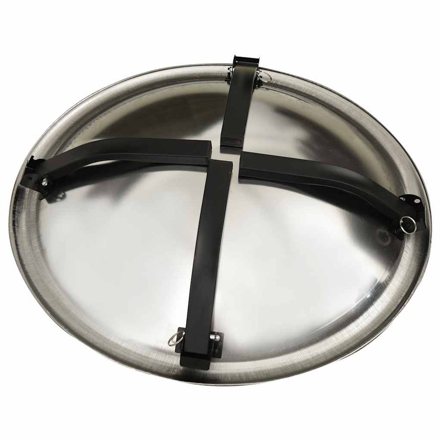 Vuurschaal En Barbecue 2-In-1 Met Pook 56X56X49 Cm Rvs Zilver