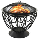 Fire Pit And Barbecue 2-In-1 With Poker 59X59X60 Cm Stainless Steel