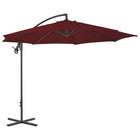 Zweefparasol Met Stalen Paal 300 Cm Bordeauxrood