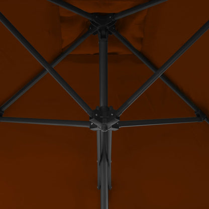 Parasol Met Stalen Paal 250X250X230 Cm Kleurig Terracotta
