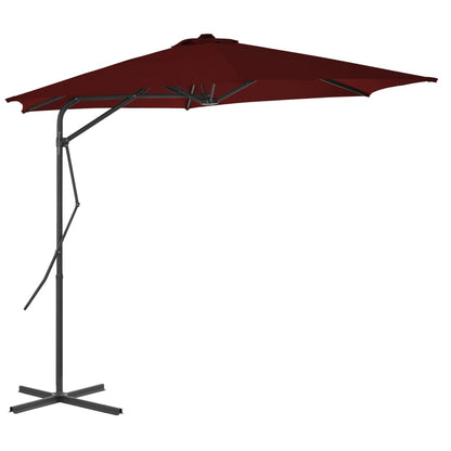 Parasol Met Stalen Paal 300X230 Cm Bordeaux Rood