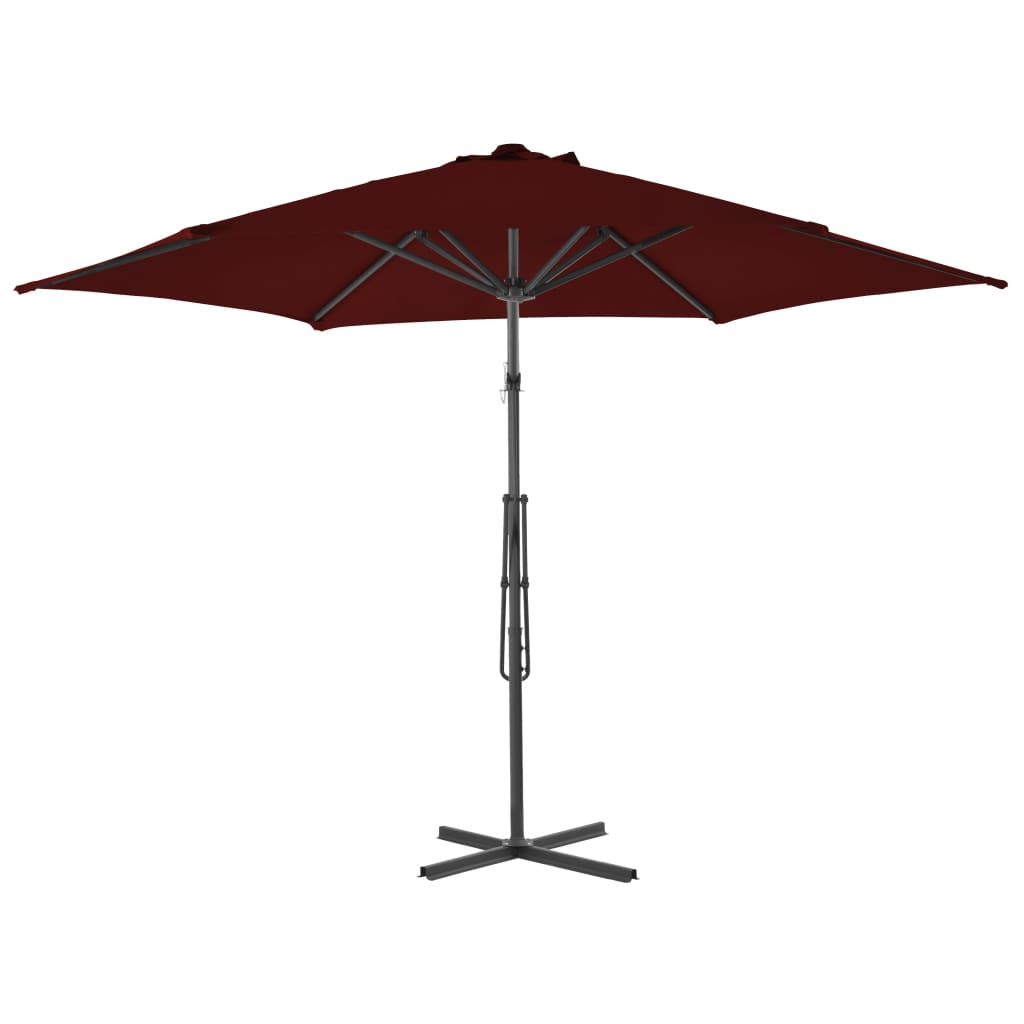 Parasol Met Stalen Paal 300X230 Cm Bordeaux Rood