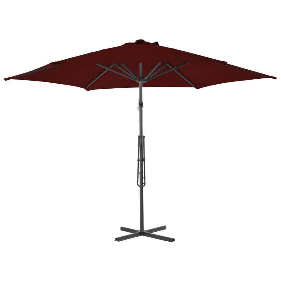 Parasol Met Stalen Paal 300X230 Cm Bordeaux Rood