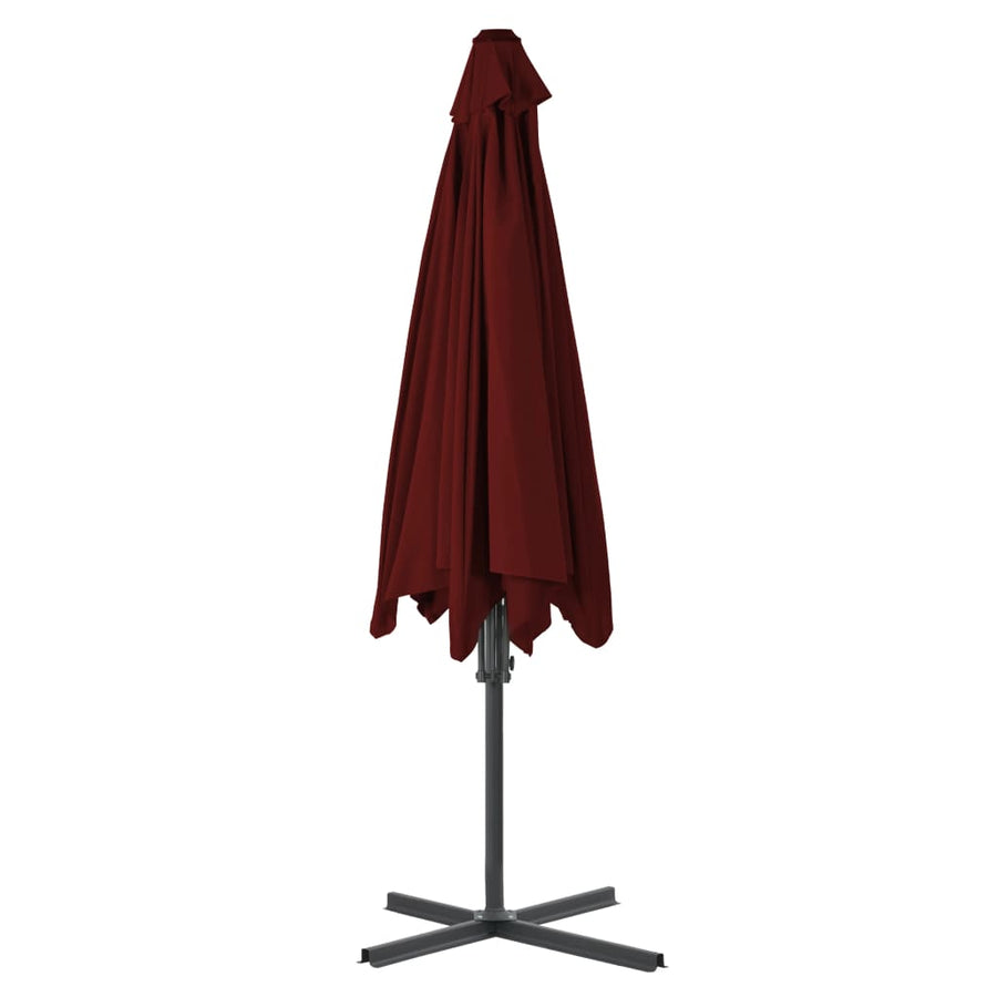 Parasol Met Stalen Paal 300X230 Cm Bordeaux Rood