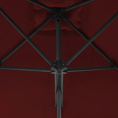 Parasol Met Stalen Paal 300X230 Cm Bordeaux Rood