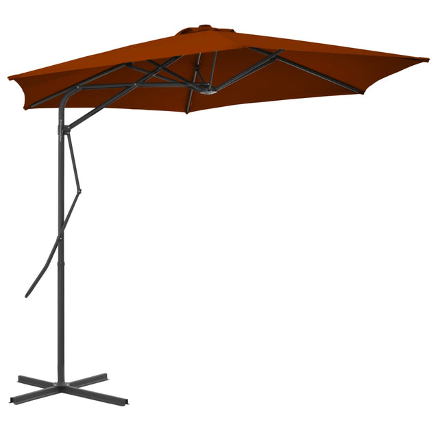 Parasol Met Stalen Paal 300X230 Cm Kleurig Terracotta