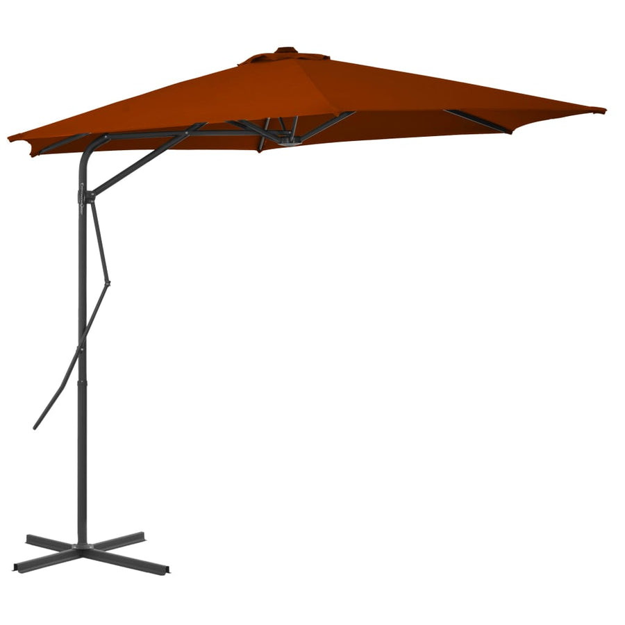Parasol Met Stalen Paal 300X230 Cm Kleurig Terracotta