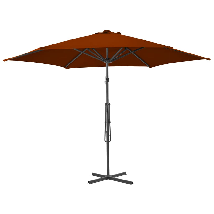 Parasol Met Stalen Paal 300X230 Cm Kleurig Terracotta