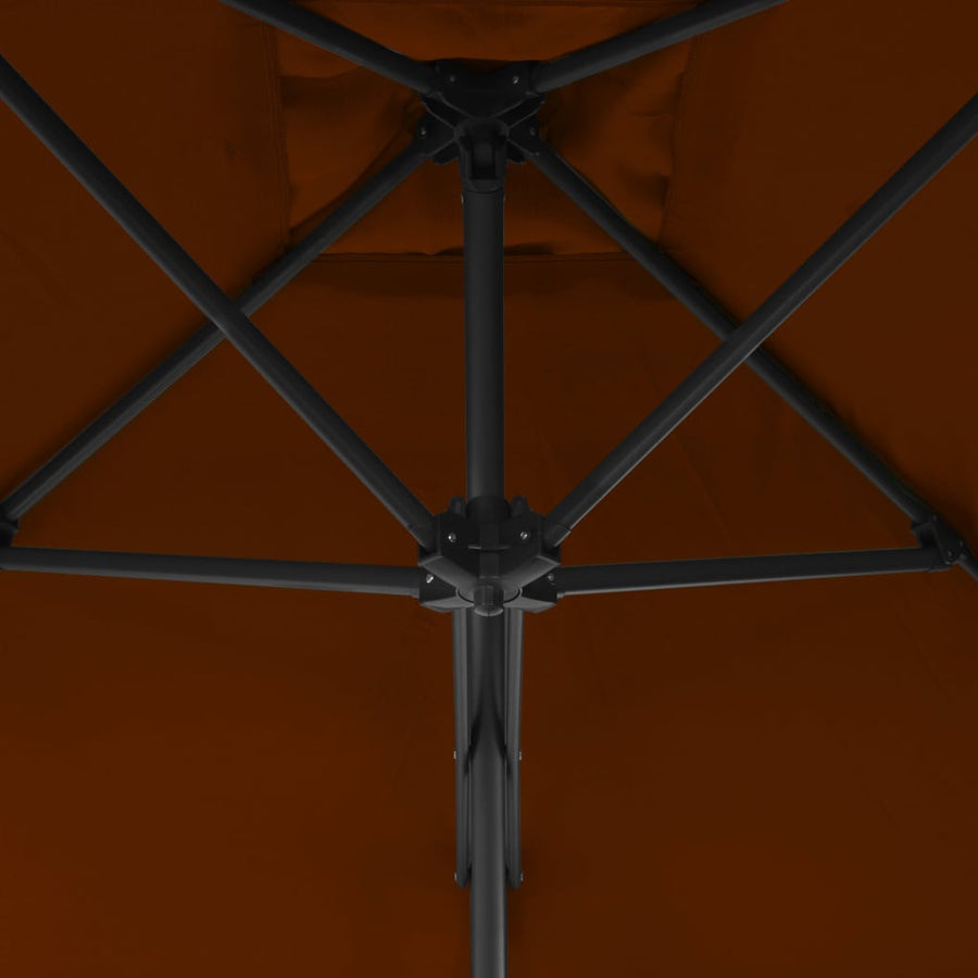 Parasol Met Stalen Paal 300X230 Cm Kleurig Terracotta