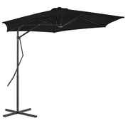 Steel pole parasol 300x230 cm black