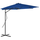 Parasol Met Stalen Paal 300X230 Cm Blauw