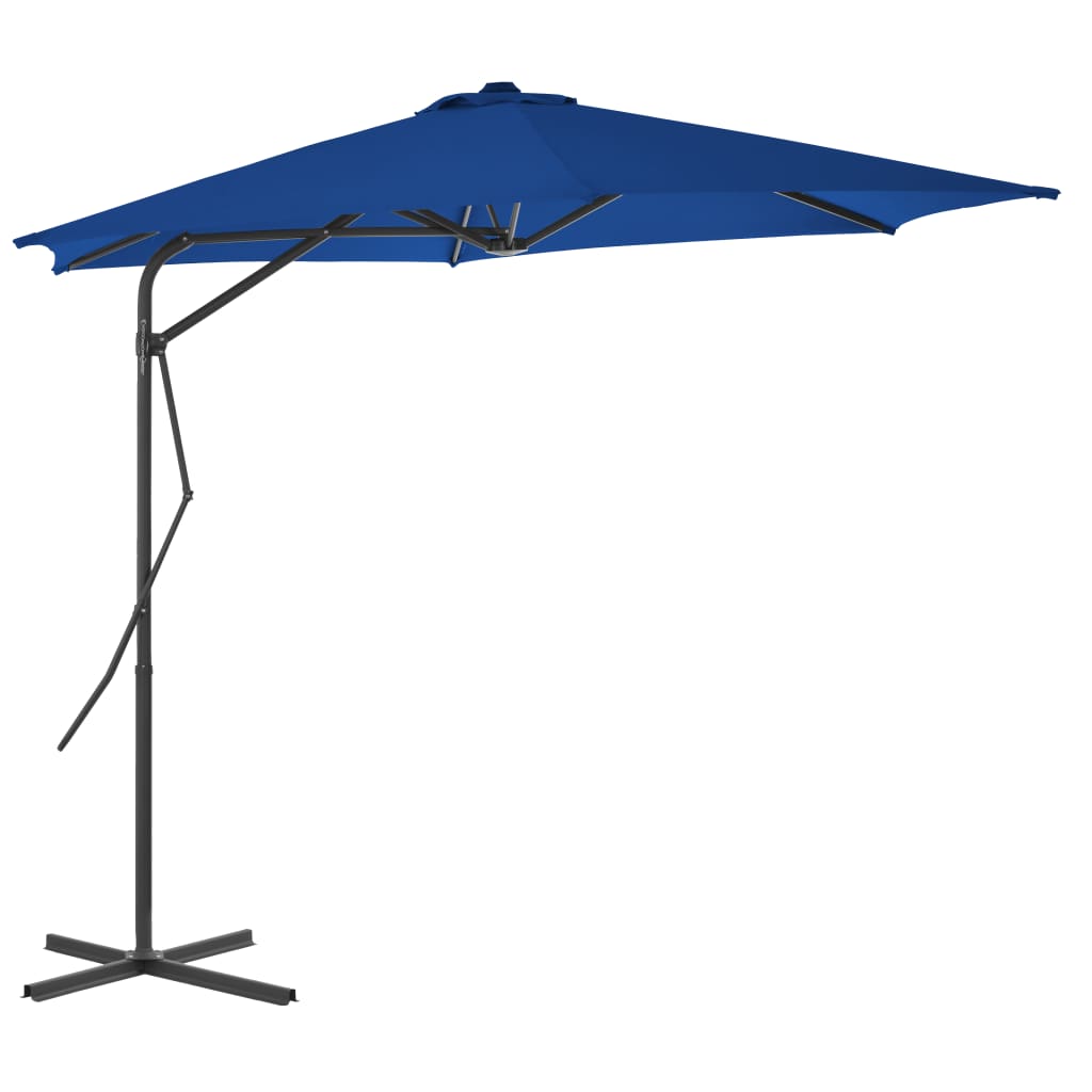 Parasol Met Stalen Paal 300X230 Cm Blauw