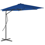 Parasol with steel pole 300x230 cm blue