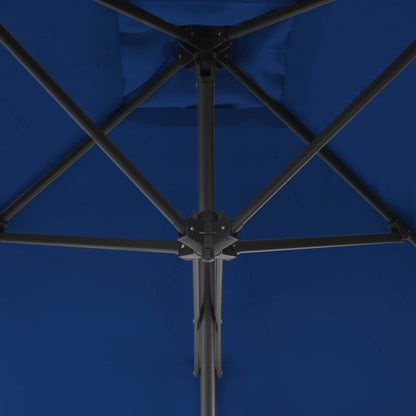 Parasol Met Stalen Paal 300X230 Cm Blauw