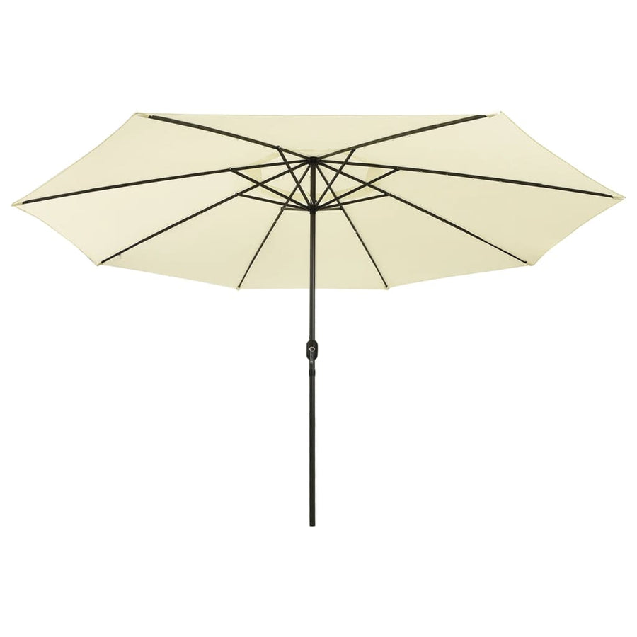 Parasol met LED-verlichting 400 cm zandkleurig