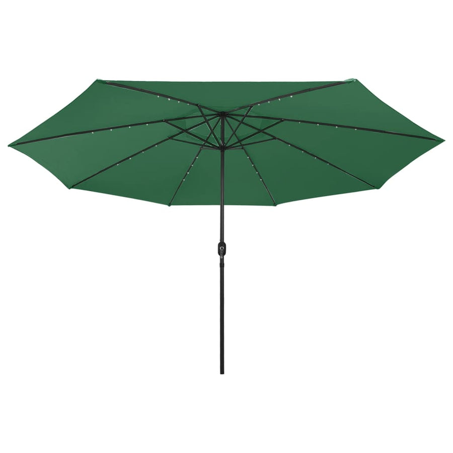 Parasol Met Led-Verlichting En Metalen Paal 400 Cm Groen