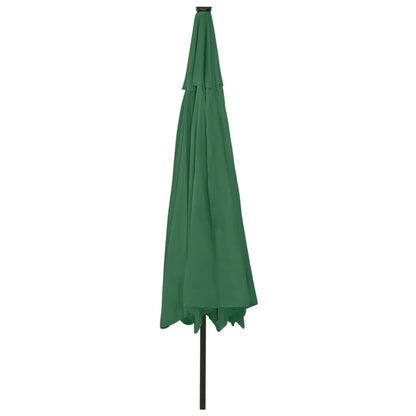 Parasol Met Led-Verlichting En Metalen Paal 400 Cm Groen