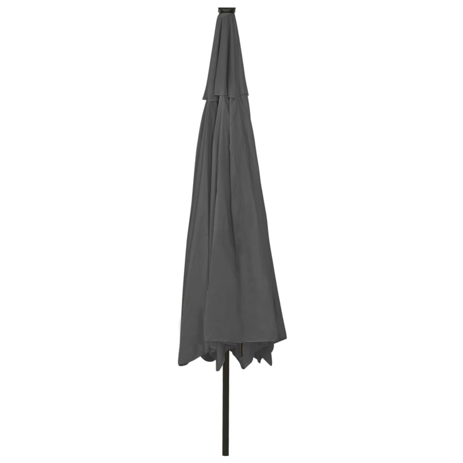 Parasol Met Led-Verlichting Metalen Paal 400 Cm Antracietkleur
