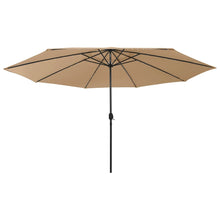 Parasol Met Led-Verlichting 400 Cm Taupe