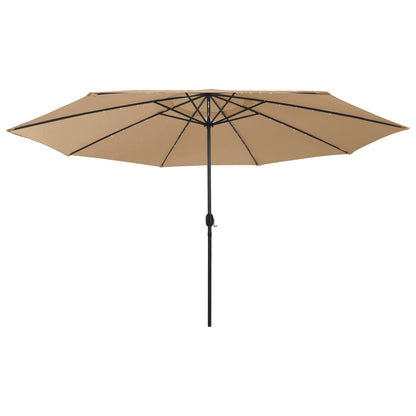 Parasol Met Led-Verlichting 400 Cm Taupe