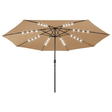Parasol Met Led-Verlichting 400 Cm Taupe
