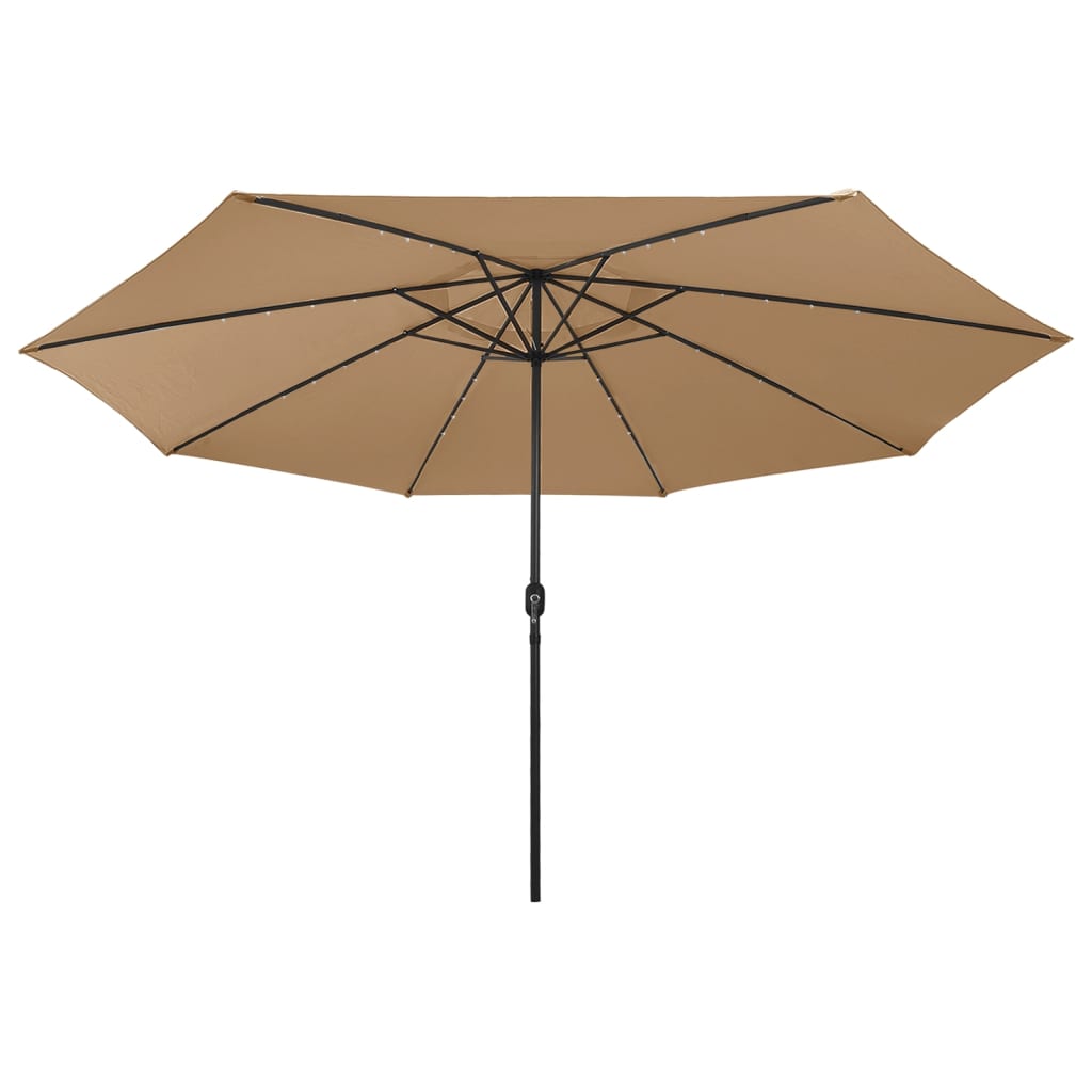 Parasol Met Led-Verlichting 400 Cm Taupe
